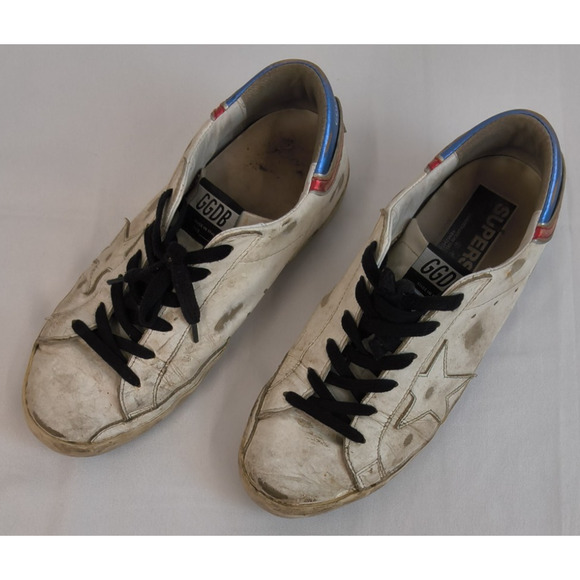  Superstar Sneakers Men\'s 40 (US7.5) Leather Red/White/Blue #W5252 main image 6